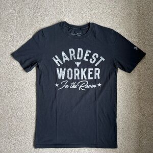 Under Armour Black Short Sleeve Tee Hardest Worker